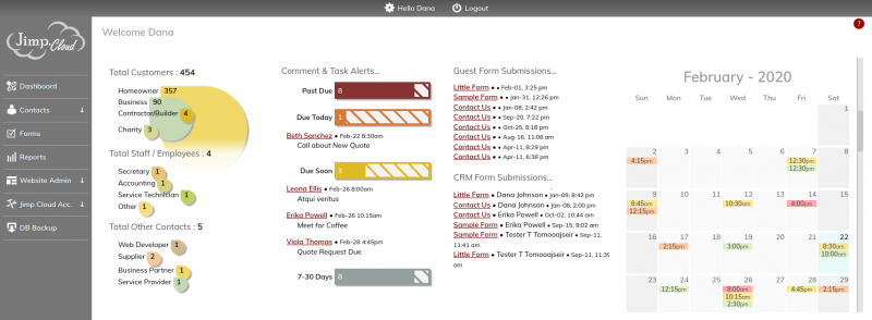 Jimp Cloud Dashboard